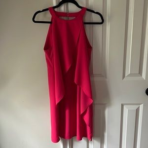 Hot Pink High Neck Cocktail Dress